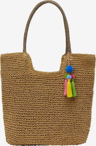 Borsa a mano di IZIA in marrone: frontale