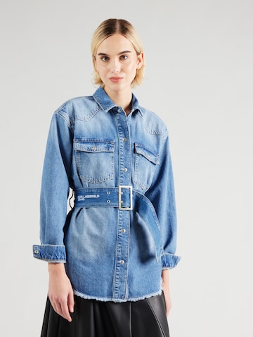 KARL LAGERFELD JEANS Blouse in Blauw: voorkant