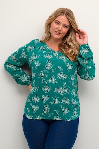 KAFFE CURVE Bluse 'Ami' in Grün: Vorderseite