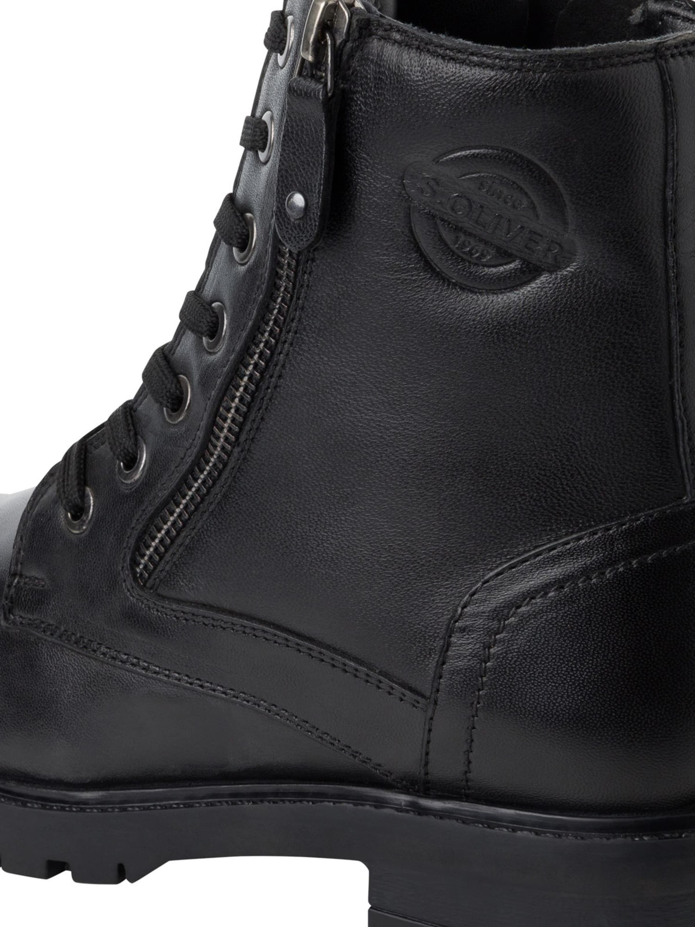 Bottines à lacets s.Oliver en noir