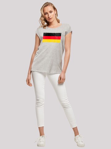 F4NT4STIC Shirt 'Germany Deutschland Flagge distressed' in Grijs