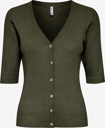 PULZ Jeans Knit Cardigan 'PZSARA' in Green: front