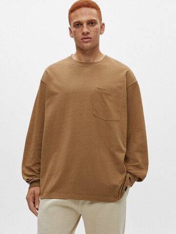 Pull&Bear Shirt in Bruin: voorkant