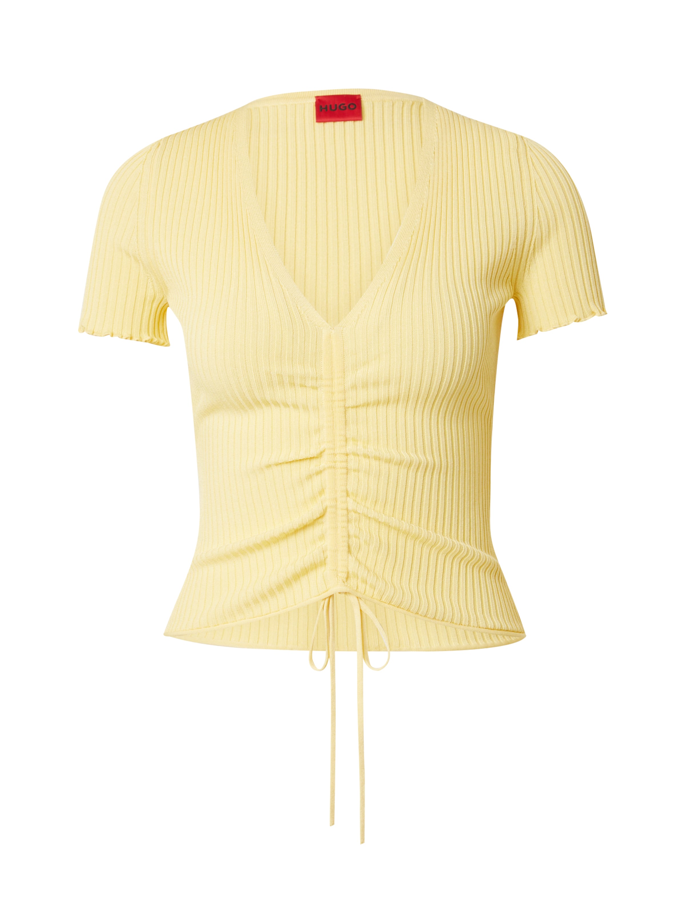 HUGO Póló 'Slisera' - sárga: elől
