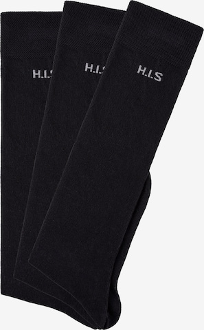 Chaussettes montantes ROGO en noir : devant