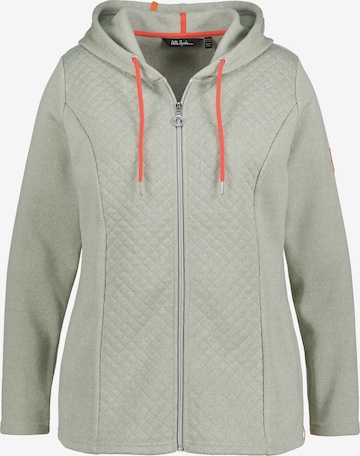 Ulla Popken Fleece Jacket in Grey: front