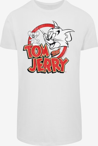 F4NT4STIC T-Shirt 'Tom and Jerry TV Serie Distressed' in Weiß: predná strana