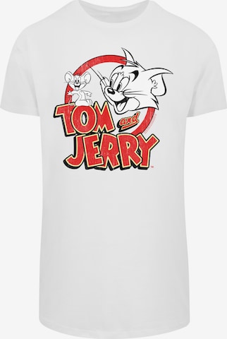 F4NT4STIC Shirt 'Tom and Jerry TV Serie Distressed' in White: front