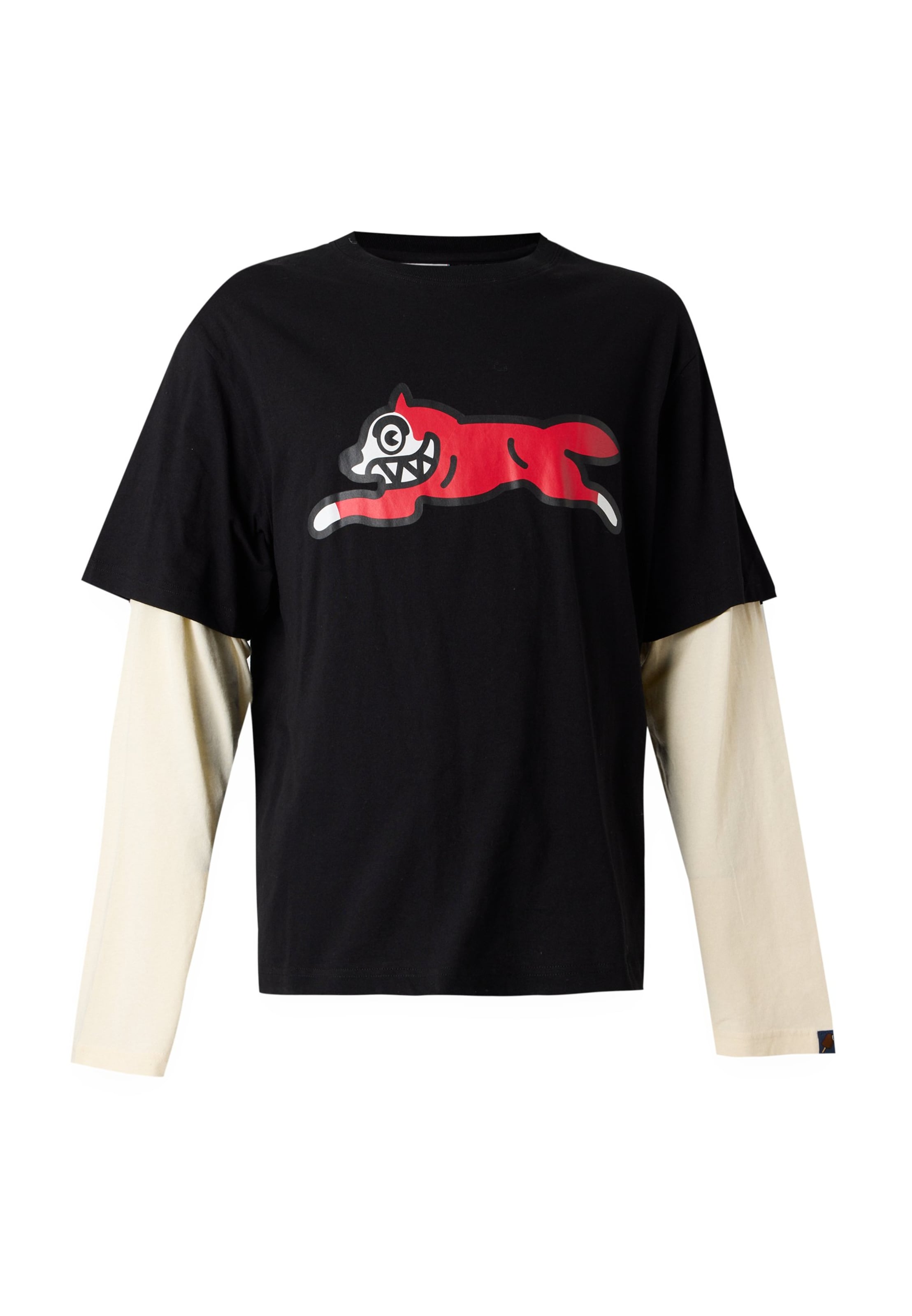 Billionaire Boys Club Тениска 'RUNNING DOG' в черно: отпред