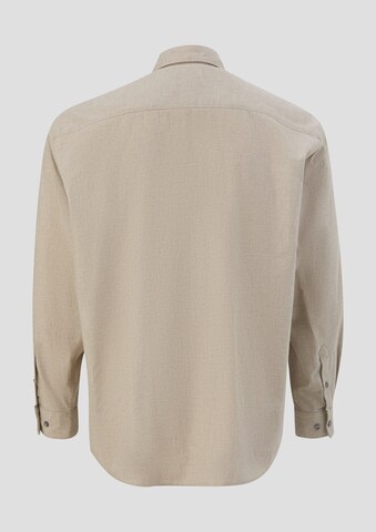 s.Oliver Regular fit Button Up Shirt in Beige