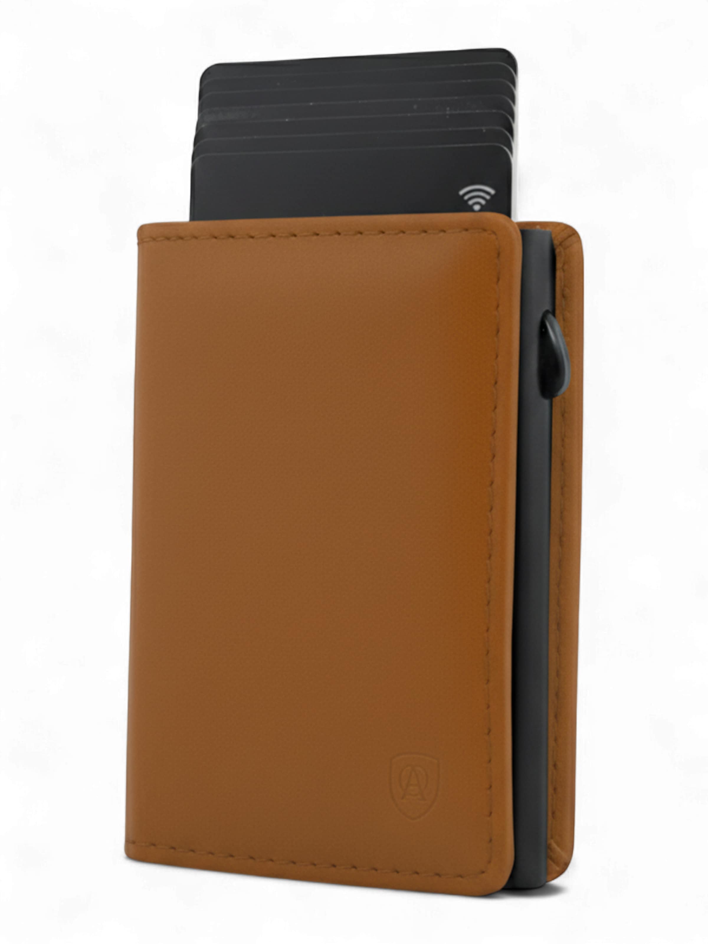 Akaroa Portemonnaie 'Slim Wallet Pelle II'‌‌‌ in Braun: Vorderseite