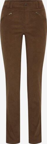 Fransa Regular Pants 'TEAN' in Brown: front