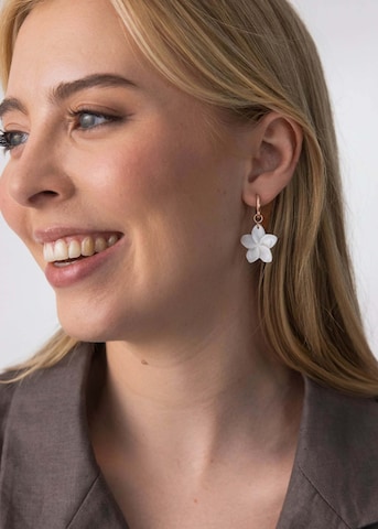 Boucles d'oreilles 'Plumeria' PURELEI en or : devant