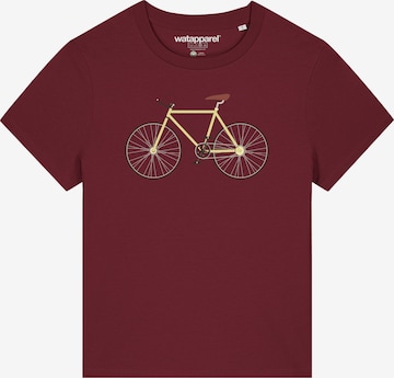 Watapparel T-Shirt ' Yellow Bike ' in Rot: Vorderseite