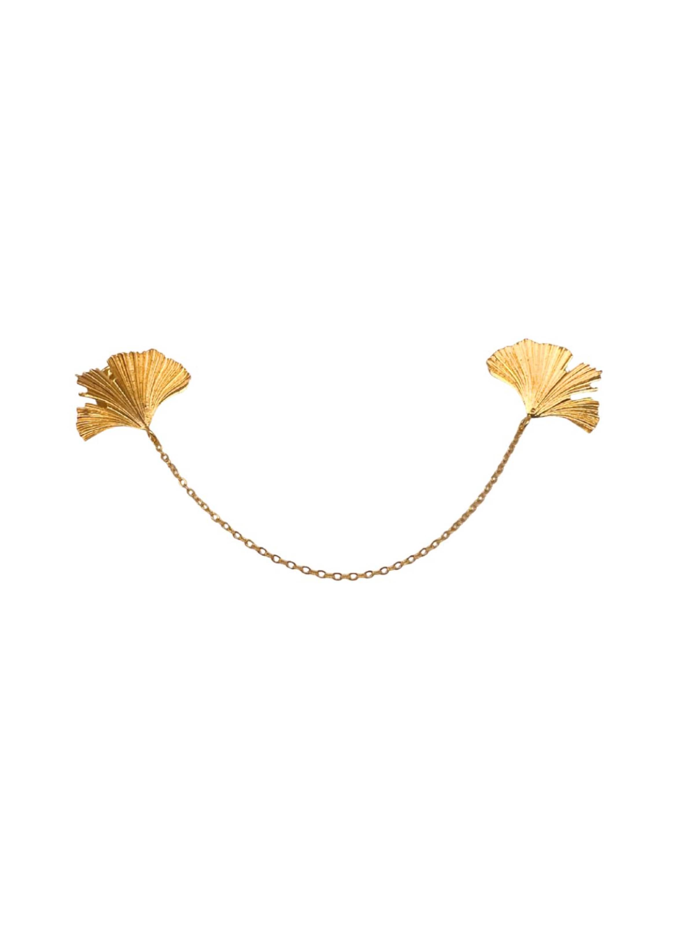Les Reines Broche 'The Delicate' in Goud: voorkant