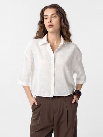 Camicia da donna 'Jasmin' di Antioch in bianco: frontale