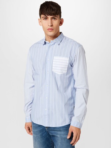 TOM TAILOR DENIM - Comfort Fit Camisa em azul: frente