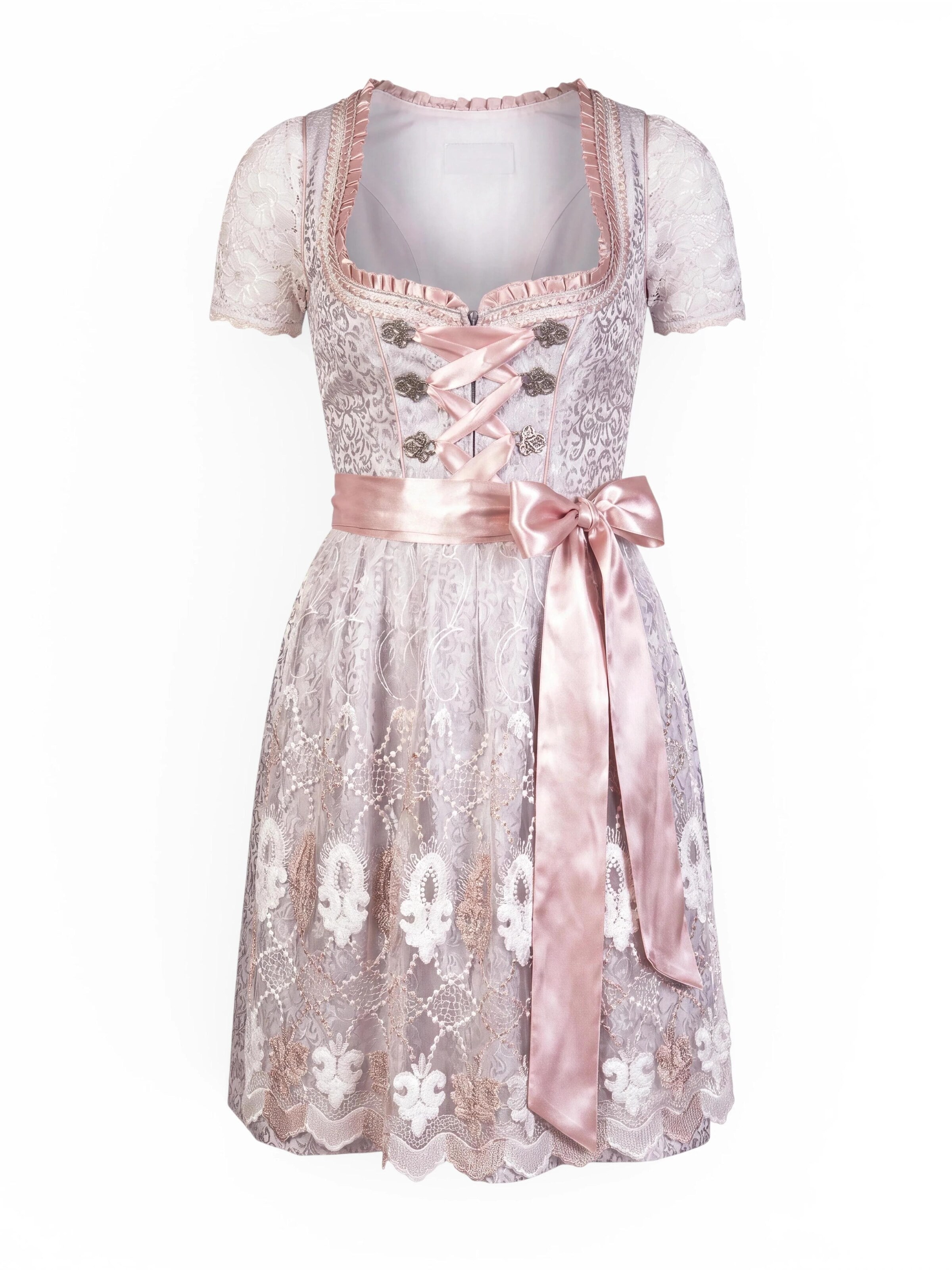 Trachtl Dirndl 'EMELY Dirndl Trachtenkleid Damen 2:TLG'‌‌ in Grau: Vorderseite