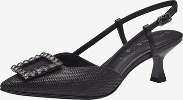 TAMARIS Slingback Pumps in Black: front