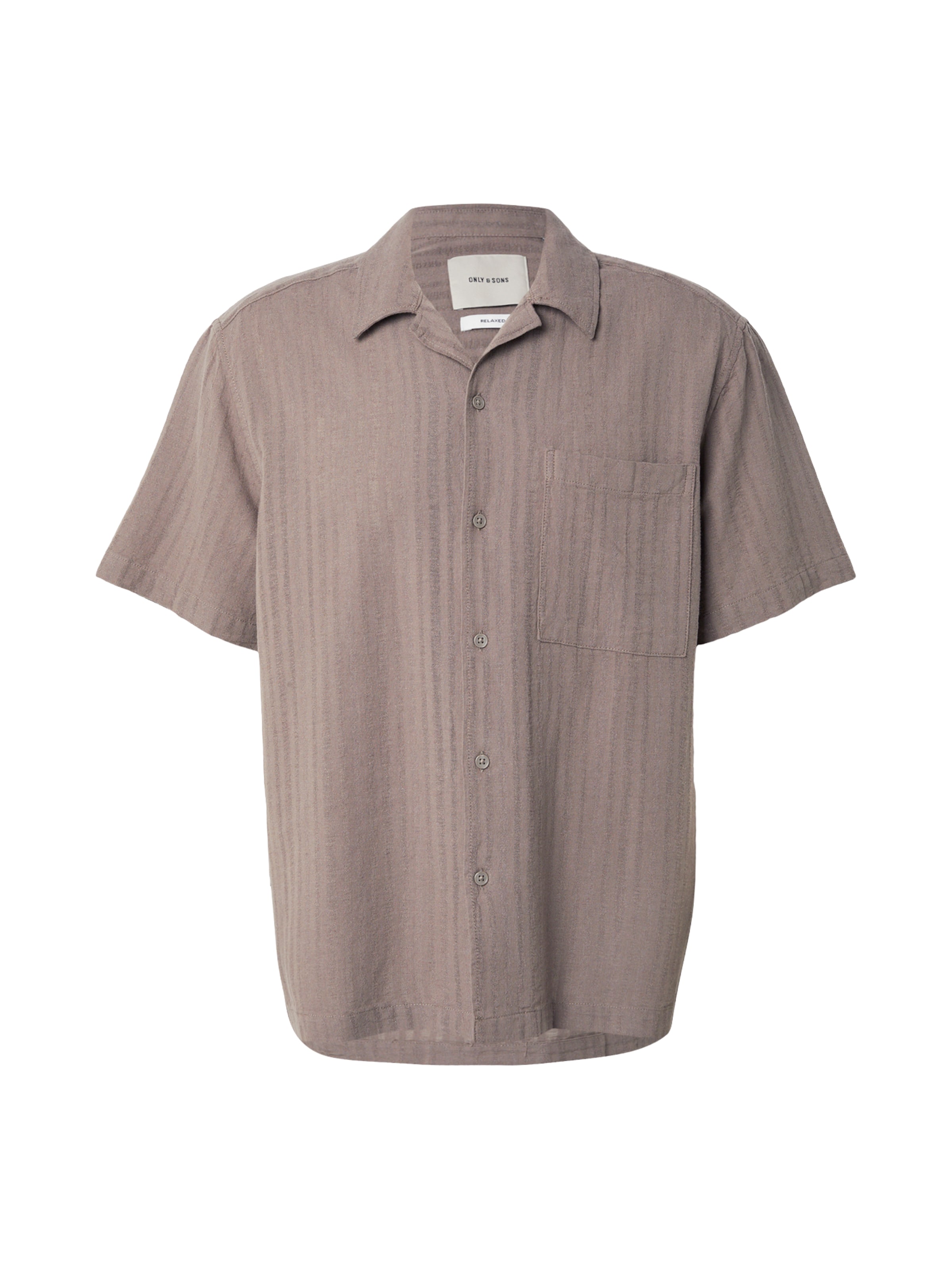 Only & Sons Button Up Shirt 'ONSVENTO' in Brown: front