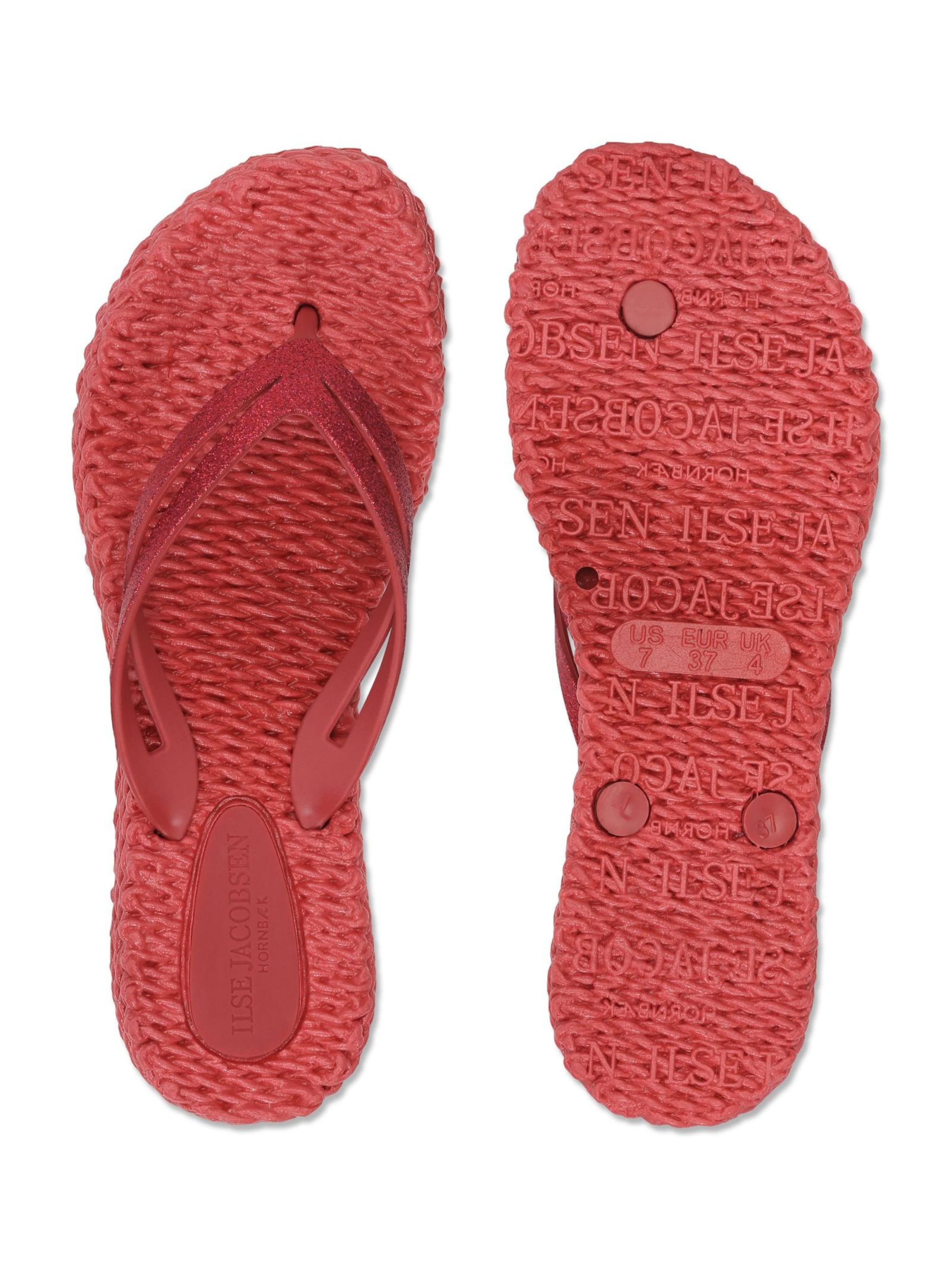 ILSE JACOBSEN Teenslipper 'Cheerful13' in Rood