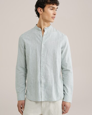 WE Fashion Regular fit Риза в зелено: отпред