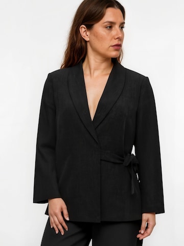 Vero Moda Curve Blazers 'VMCBestie' in Grijs: voorkant