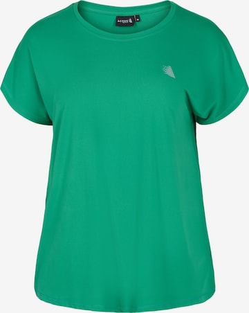 Active by Zizzi Performance Shirt in Green: front