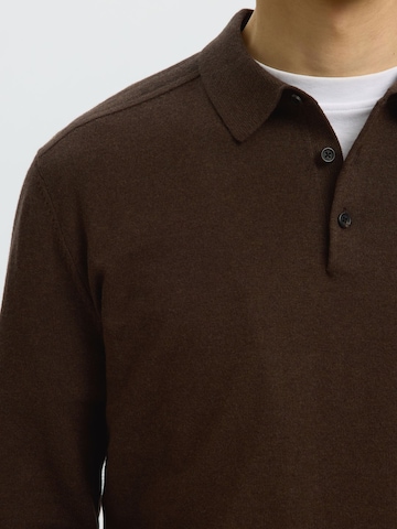 Pull-over 'SLHBerg' SELECTED en marron
