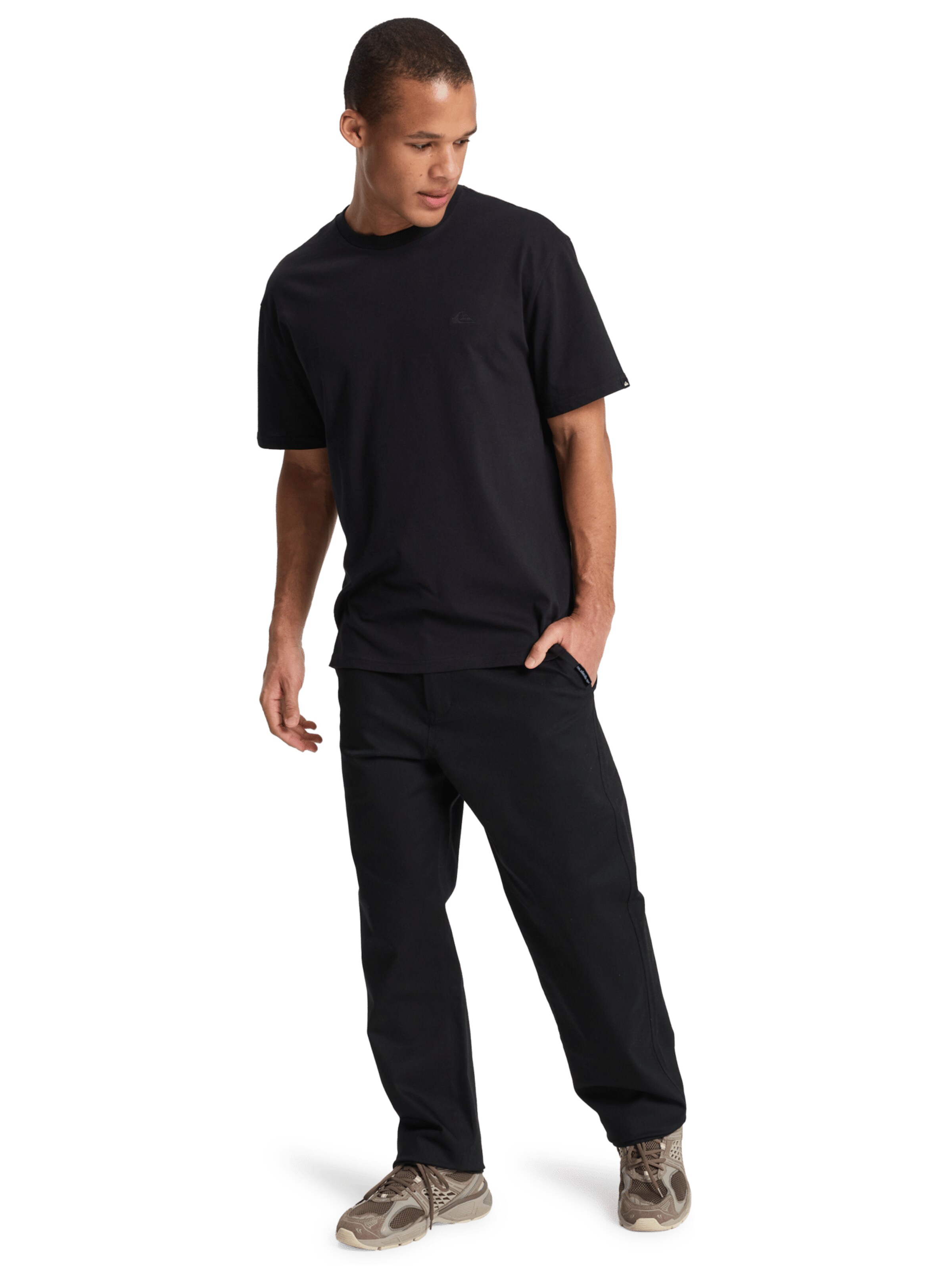 QUIKSILVER Regular Pants ' Everyday Union' in Black