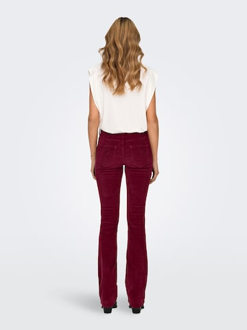 évasé Pantalon ONLY en rouge
