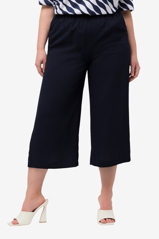 Ulla Popken Wide leg Broek in Blauw: voorkant