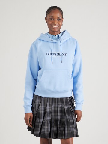 Felpa 'AMERICAN' di GUESS JEANS in blu: frontale