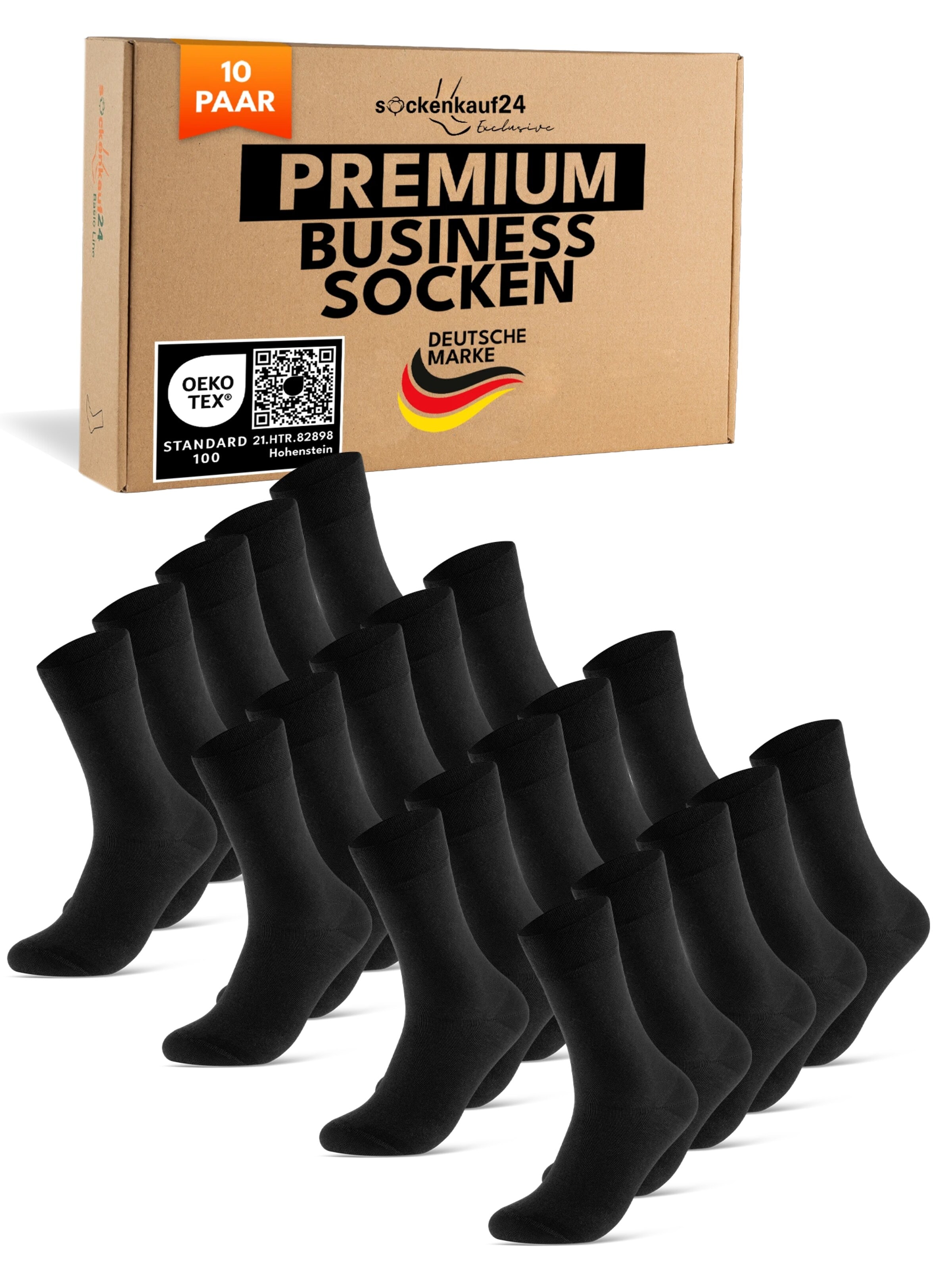 sockenkauf24 Socks 'Business Socken' in Black: front