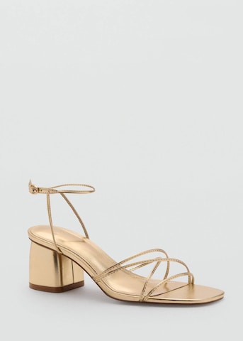 MANGO Strap Sandals 'Lana' in Gold