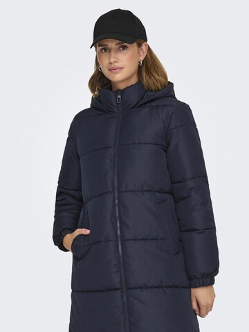 ONLY Wintermantel in Blauw