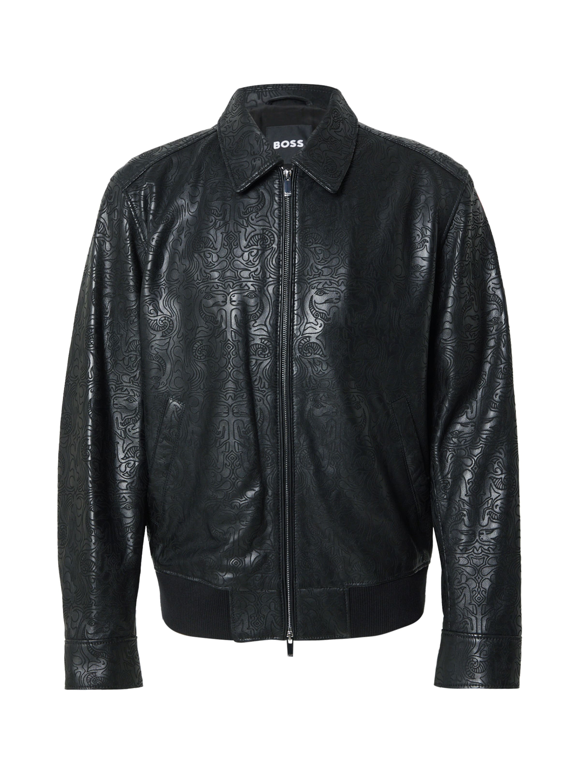 Giacca di mezza stagione 'Yuze' di BOSS in nero: frontale