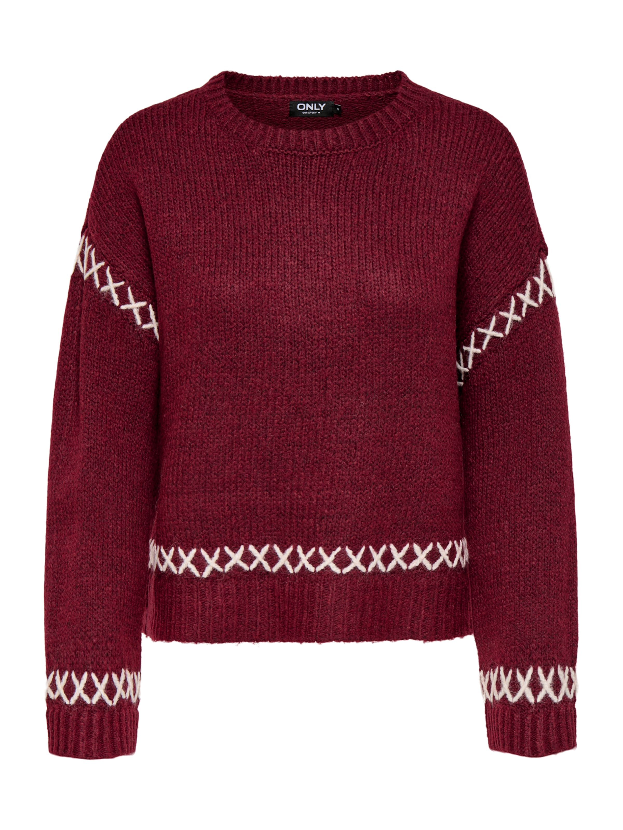 Pulover 'ONLAMANDA' de la ONLY pe roșu: față