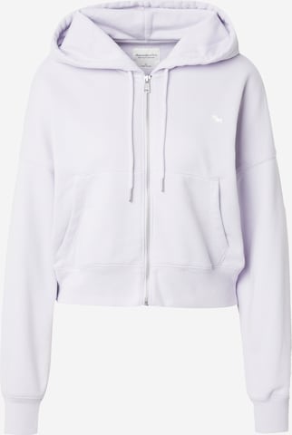 Veste de survêtement 'SUNDAY' Abercrombie & Fitch en violet : devant