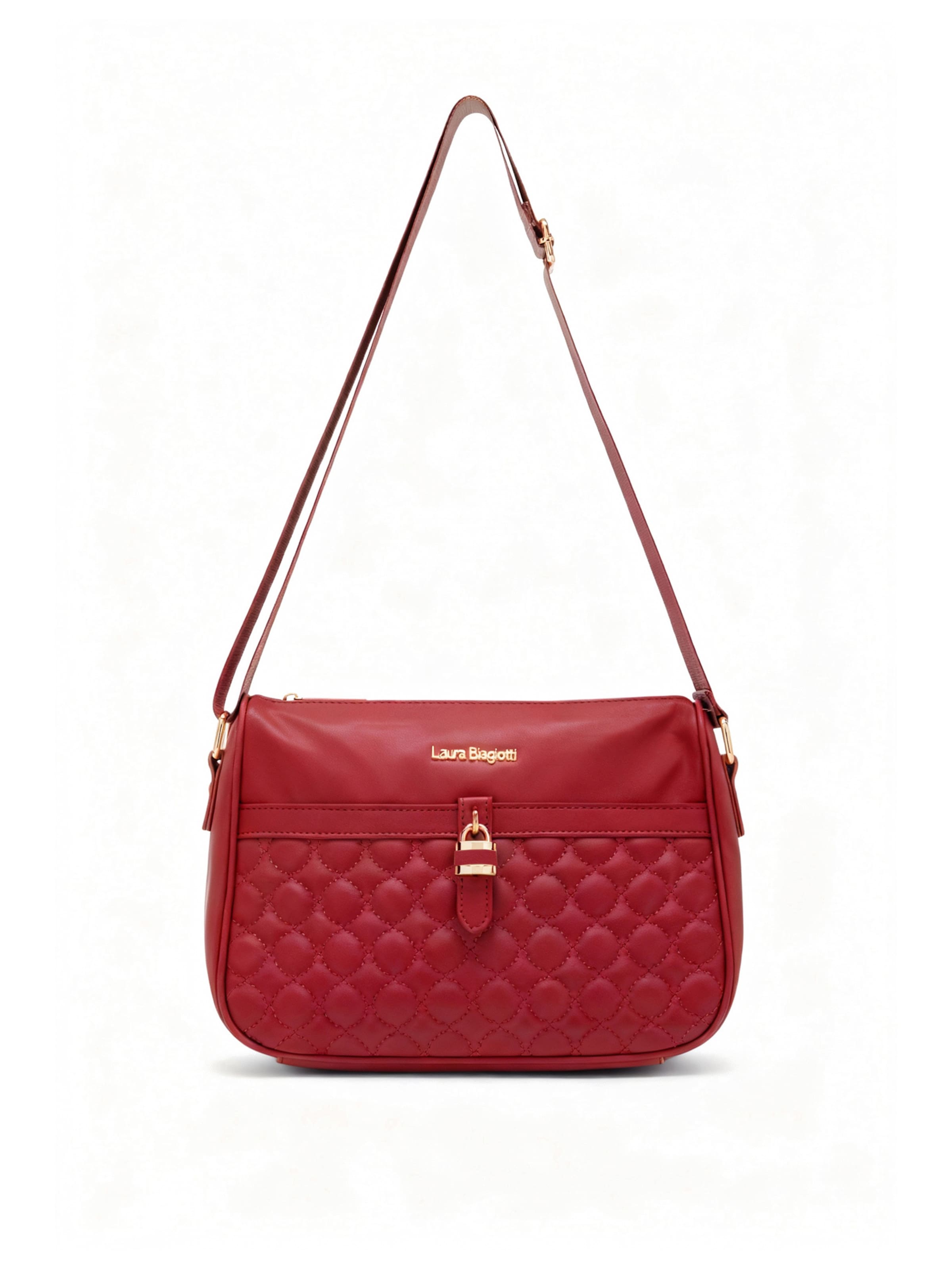 Borsa a tracolla 'Crafter 3' di Laura Biagiotti in rosso: frontale