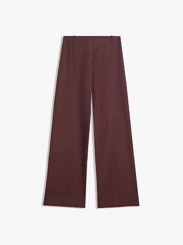 Wide leg Pantaloni cu dungă de la Bershka pe roșu
