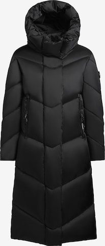 juoda khujo Žieminis paltas ' MANELIA ': priekis