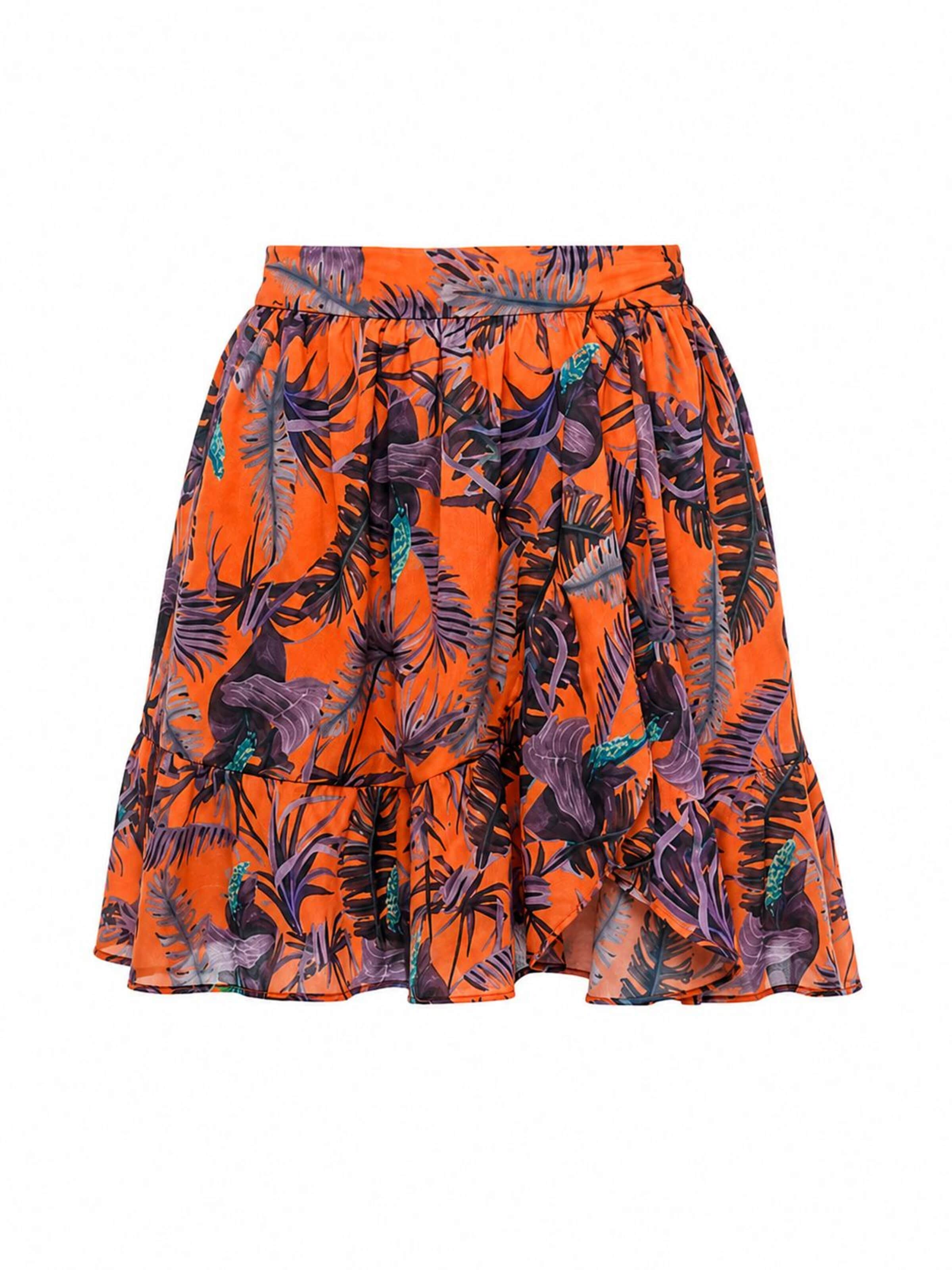 Gonna 'Nurul mini skirt' di Hobo Sapiens in arancione: frontale