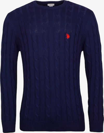 U.S. POLO ASSN. Pull-over en XXXL en bleu / rouge sang, Vue avec produit