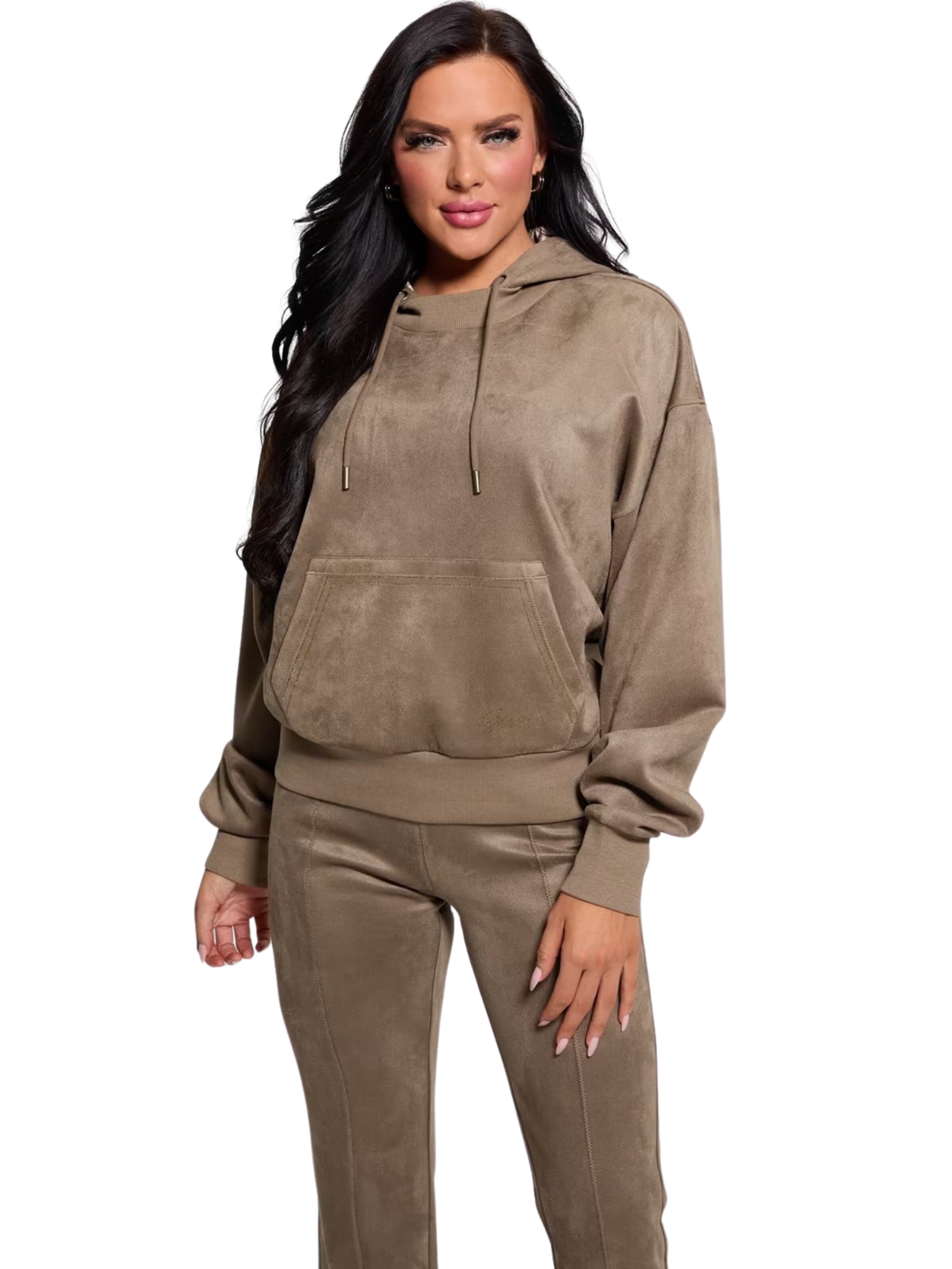 GUESS Sweatshirt in Brown: front