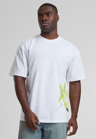 Karl Kani Μπλουζάκι 'Woven Signature' σε λευκό
