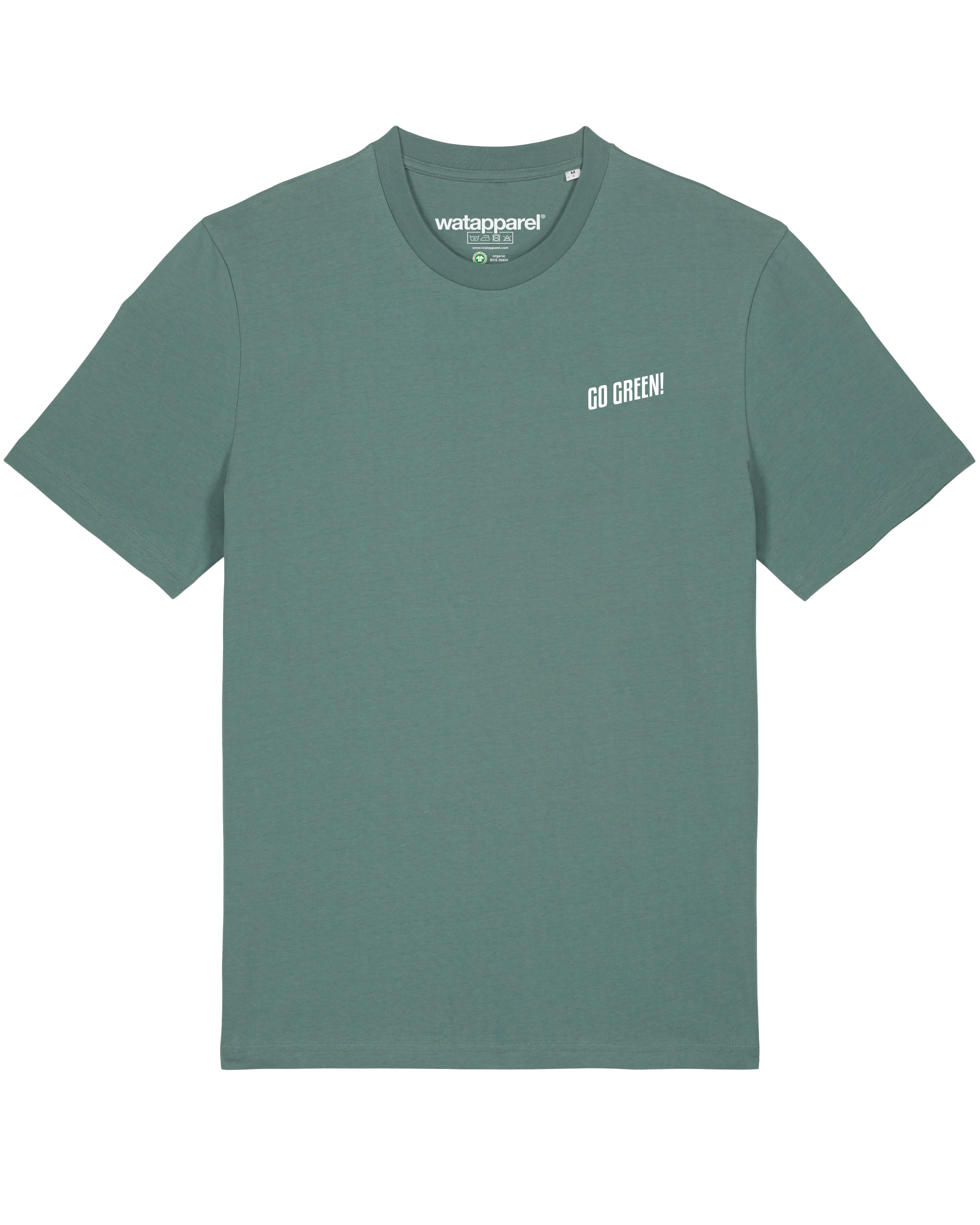 Watapparel T-Shirt ' Go Green ' in Grün: Vorderseite