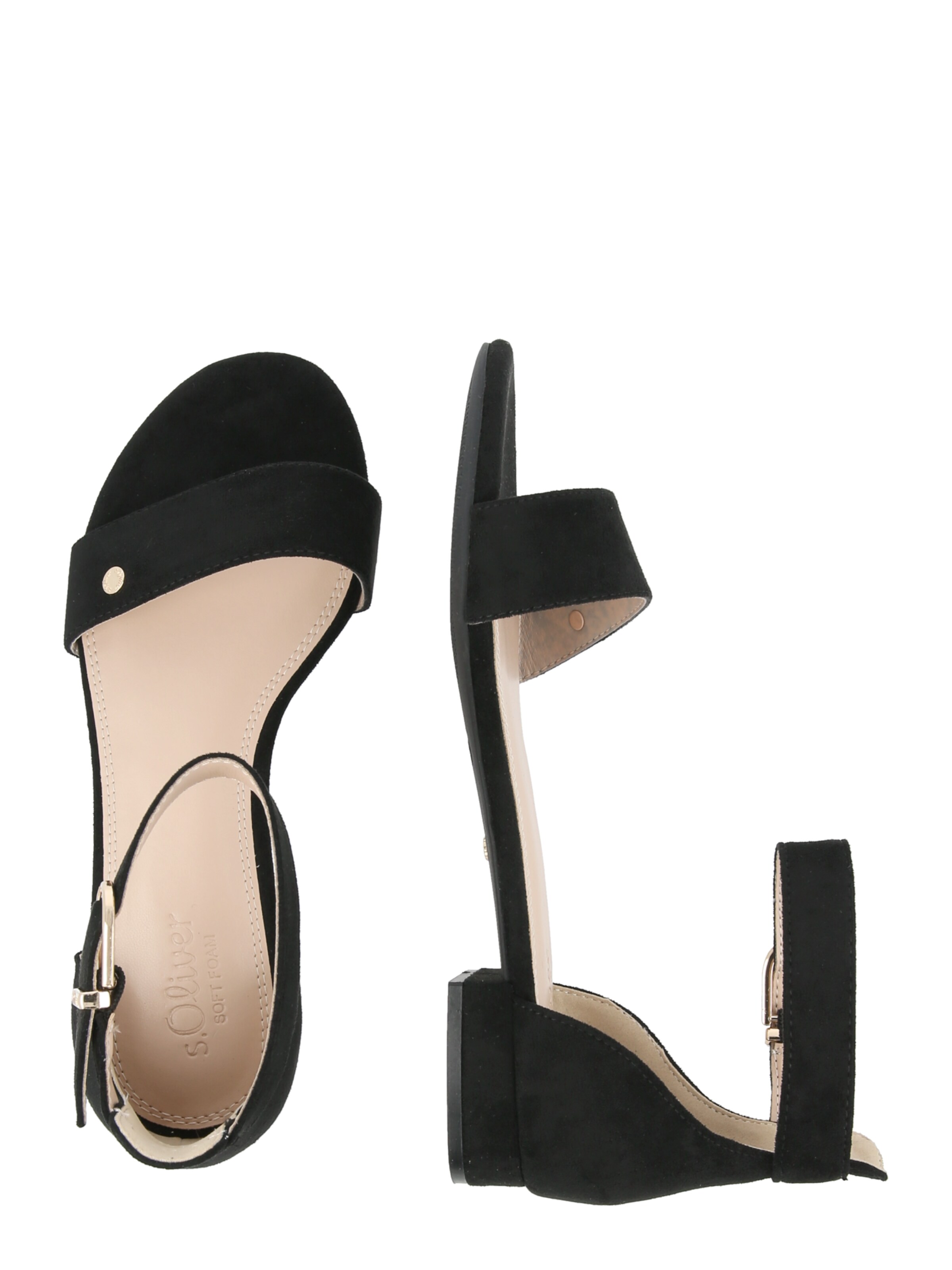 s.Oliver Strap sandal in Black