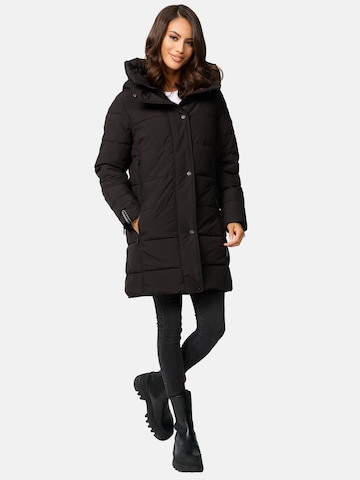 MARIKOO Winter Coat 'Karumikoo XVI' in Black: front