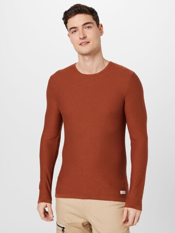 Pull-over BLEND en marron : devant